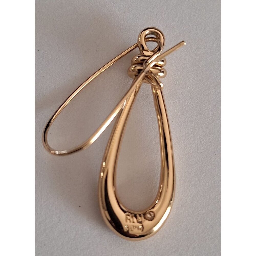 Robert Lee Morris Soho Gold-tone Teardrop Earrings – Sculptural Drop Design - Picture 3 of 8
